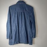 Live a Little  S Chambray Snap Zip Front  Shacket Top Work Shirt Photo 5
