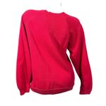 Tultex Vtg 80s Christmas Sweatshirt Red Reindeer Applique Rudolph Bells Size M  Photo 4
