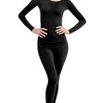 Ann Taylor Vintage 1990’s  black velvet full Catsuit Bodysuit Zenrai  Size small Photo 14