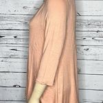 LOGO By Lori Goldstein LOGO Lori Goldstein NWOT Sz XL Pink - Lace Asymmetrical Slub Knit Top w/ Pockets Photo 2