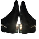 ASOS ACTON Flat Ankle Boots Bootie Women Size 6 Black Suede Side Zipper Preowned Photo 5