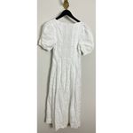 Reformation  Coucou Pleated Linen Midi-Dress in White Size US 4 Photo 5