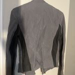 Free People Gray Faux Vegan Suede Leather Moto Jacket Size 6 S Full Zip Photo 9