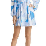 VICI Collection Blue Abstract Print Long Sleeve Babydoll Dress Spring Y2K Sz L Size L Photo 0