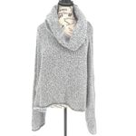 Free People  BFF Sweater Cowl Neck Slouchy Knit Boxy Pullover XS Heather Gray EUC Photo 2