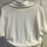 Michael Kors Cream Short Sleeve Cardigan Sweater Tunic with Beige Belt- Small Photo 8