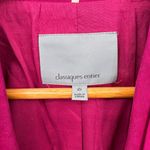 Classiques Entier Blazer Jacket Womens XS Pink Cotton Silk Blend Sheer Sleeves Photo 4