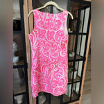 Lilly Pulitzer  Ryder Shift Dress Pink Pout barbie paisley embroidered sleeveless Photo 6