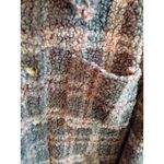 Democracy  Plaid Fuzzy Fleece Lined Shirt Jacket Womens Medium  Button Up Photo 4