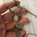 Inc NYC INC Long Silver chain CZ Tassel Necklace Photo 6