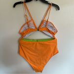 Source Unknown Women’s One Piece Orange Swimsuit Open‎ Abdomen Area Size XL Photo 10