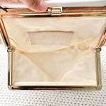 Vintage Corde Bead Bridal Snowflake Winter White Gold Clasp Top Handle Bag Photo 10