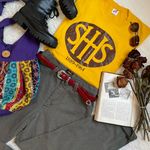 Jerzees Vintage 80s/ 90s mustard yellow SUMMIT HILL High school anthem tee Photo 0