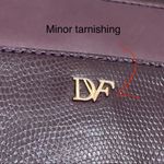 Diane Von Furstenberg DVF  Aubergine Plum 400 Envelope Leather Shoulder Bag Photo 12