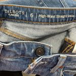 Talbots  Flawless High-Waist Straight Ankle Jeans Size 6 Raw Hem Photo 2