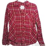 Sonoma Pink Plaid Western Button Front Long Sleeve Top Size PS Photo 0