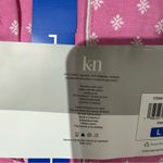 NWT Karen Neuburger Notch Collar 2Piece Slim Leg Pajama Set White Pink Geometric Size M Photo 3