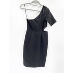 Jill Stuart Jill  Solid Black One Shoulder Cut Out Sheath Dress Size 6 Photo 78
