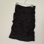 Nanette Lepore  black smart ruched wiggled pencil skirt pleated Photo 4