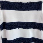 Tory Burch  Women's Bateau Top Long Sleeve Striped Floral Cutouts Photo 2