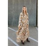 Free People  Rows Of Roses Maxi Dress in Ivory Combo Size X-Small Photo 14