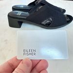 Eileen Fisher Naja Black Stretch Block Heel Open Toe Sandal Brand New Size 9 Photo 9