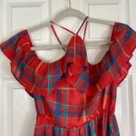 Tularosa Red Plaid Ruffle Mini Dress Halter Picnic Summer Revolve Small Photo 2