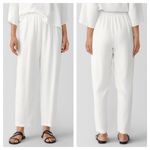 Eileen Fisher NWT  Silk Georgette Crepe Lantern Pant Bone M Photo 1