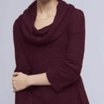 Maeve  by Anthropologie Burgundy Cowl Neck Lightweight Sweater - Size - XS Photo 0