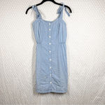 Madewell Blue Denim Button Front Dress Photo 2