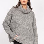 JODIFL Womens Grey Chunky Turtleneck Pullover Sweater Size Large Photo 0
