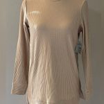 Tommy John Zen ribbed long sleeve crew top in Doe Skin X Photo 0