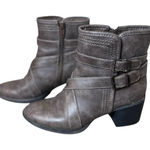 Natural Soul  by Naturalizer Zela Gray Ankle Boots Women's Size 6M Moto Combat Photo 0