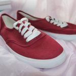 Forever 21 f21 burgundy low top canvas sneakers Photo 3