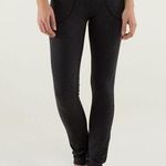 Lululemon Skinny Will Pant Wee Stripe Black Heathered Size 2 Straight Leg Retro Photo 0