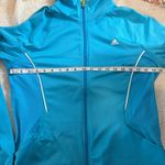 Adidas  women’s track jacket turquoise green trim‎ full zip size L BIN E Photo 6