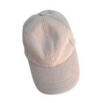 Free People  Williamsburg Faux Suede Baseball Cap Hat Cream Photo 3