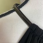 Jessica Simpson  Black Halter Blouson Dress with Silver Necklace Detail 6 Photo 3