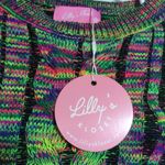 Lilly's Kloset Colorful Knitted Sweater Set Long Sleeve Asymmetrical Size Small Green Photo 10