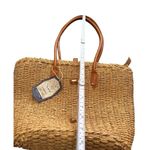 Sun & Sand woven Straw Tote Bag With Faux Leather Handles SKU CS8029/9641442 Brown Photo 4