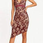 Bardot Dahlia Floral Lace Purple V Neck Asymmetrical High Lo Dress Size 4 NWT Photo 0