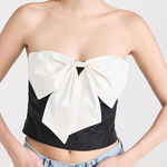 NWT Staud Atticus Strapless Top with Bow Photo 0