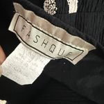 Artsy BOHO Black Top Women Size S Fish Doodle Print Crinkle Art To Wear Fashque Photo 7