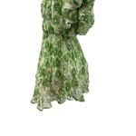 Hello Molly Challenge Your Faith Dress Puff Sleeve Floral Print Green Size US 2 Photo 8