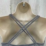 Pink Lotus PL Movement by Sports Bra Women XS Black White Stripe Nylon Crossback Photo 4