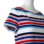 Tommy Hilfiger  Tee Shirt Dress Cotton Red White Pink Blue Stripes Size Large Photo 8