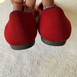Rothy's  Vibrant Red Flats with Blue Accents Photo 7