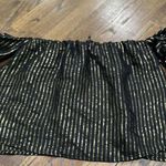 ZARA  BLACK AND GOLD OFF THE SHOULDER TOP Size‎ Medium. Perfect Sexy Top Photo 3