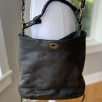 J.Crew Black Pebbled Leather Slouch Shoulder Crossbody Bag Purse Side Zippers Photo 0