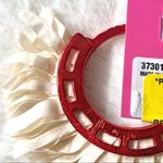 Betsey Johnson Stay Wild Raffia Red Hoop Earrings Photo 3